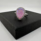 Vibrant Pink Opal Teardrop Ring - Size 7