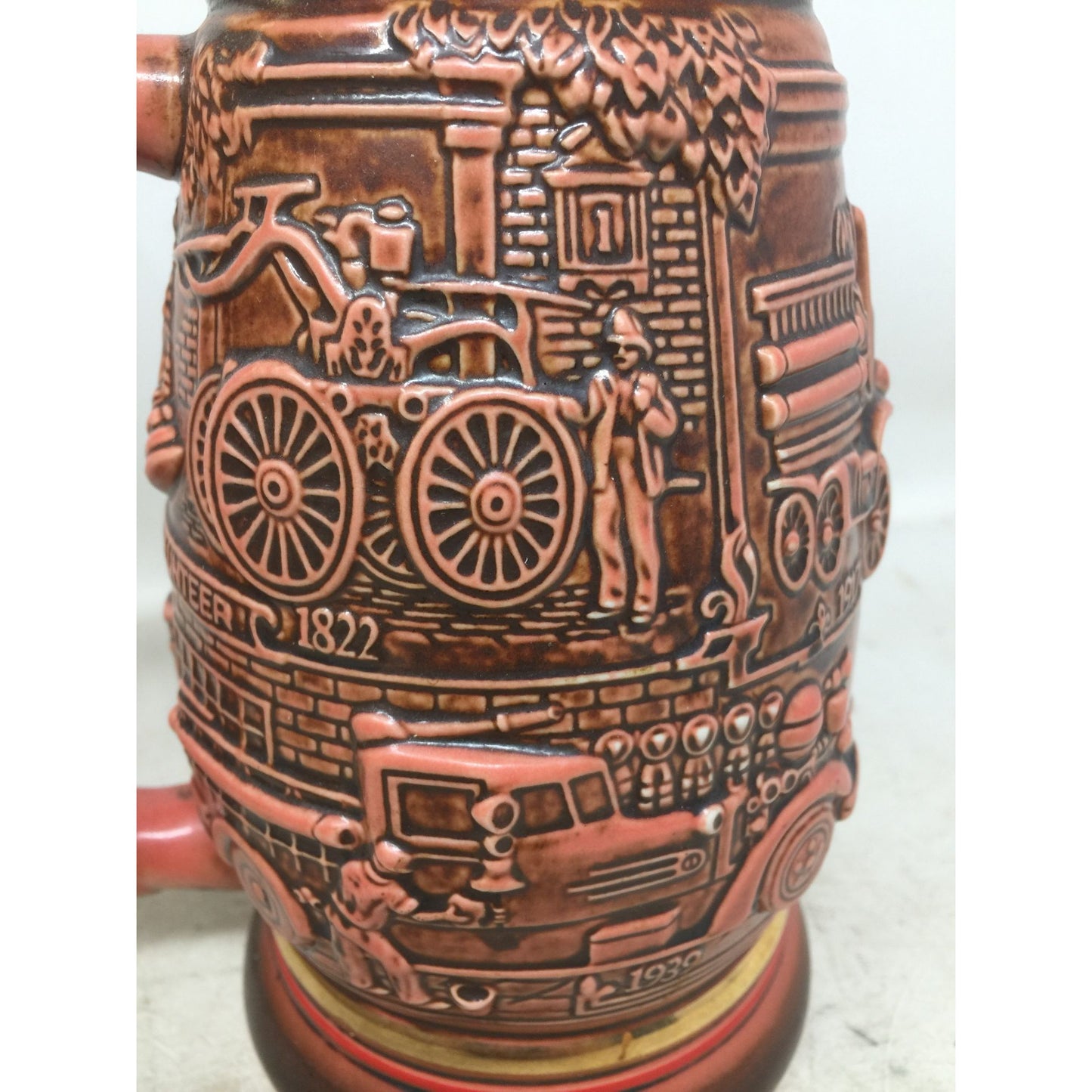 Vintage Avon 1989 Tribute to American Firefighters Stein- Made in Brazil