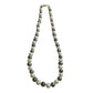 14kt Gold Hand Knotted 7mm Peacock Black (Bluish) & White Pearl Necklace 17"