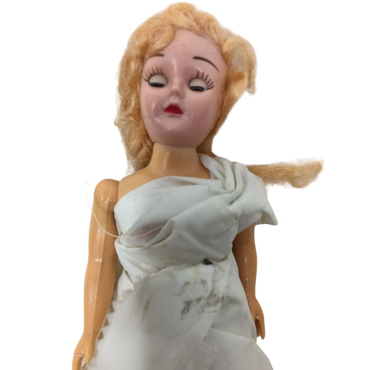 Vintage Collectible Doll Bride Wearing Wedding Dress- Blonde Hair/Light Eyes