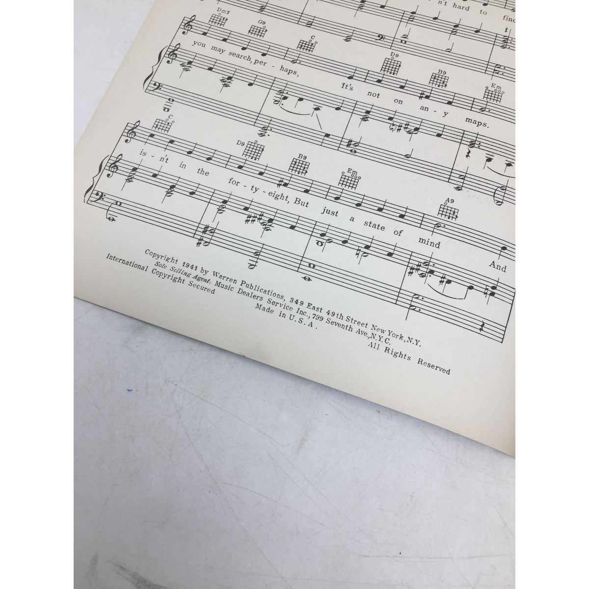 Vintage 1941 sheet music for the song "City Called Heaven (Population of Two)" A+ Stuff  A+ Stuff SHEET MUSIC