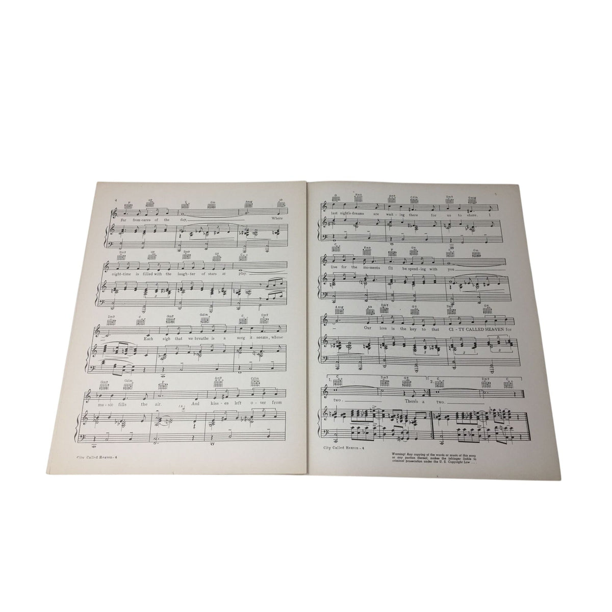 Vintage 1941 sheet music for the song "City Called Heaven (Population of Two)" A+ Stuff  A+ Stuff SHEET MUSIC
