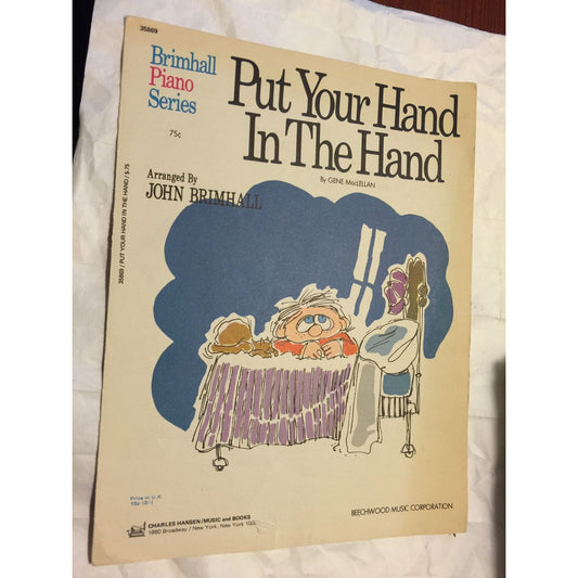 Put Your Hand In The Hand by Gene Maclellan Vintage Sheet Music 1971