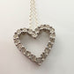 Beautiful Heart Necklace w Natural Diamonds in Illusion Settings