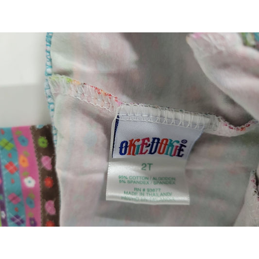 Okie Dokie Colorful Patterned Toddler Pants size 2T