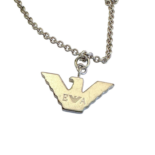 Emporio Armani Rhinestone Eagle Pendant with Necklace