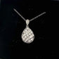 Beautiful Multi Diamond Pendant with 1 Ct of  Round and  Baguette Diamonds - .925 Stering