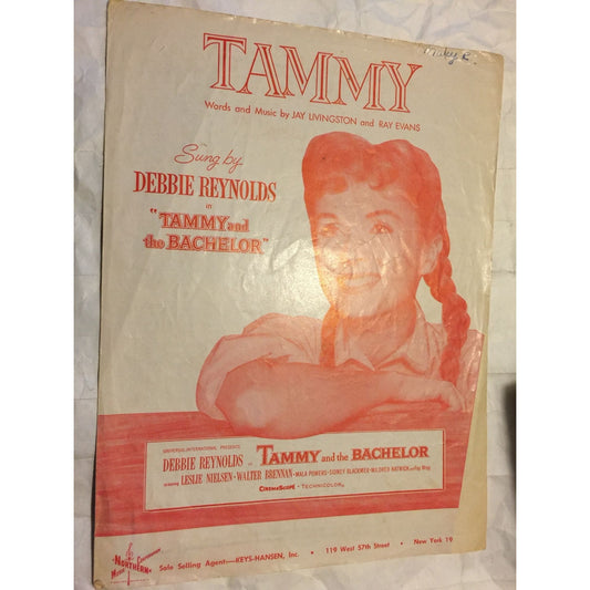 Tammy by Debbie Reynolds from Tammy and the Bachelor Vintage Sheet Music