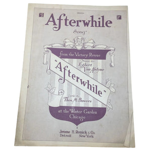 Afterwhile Song from the Victory Revue Vintage sheet music book