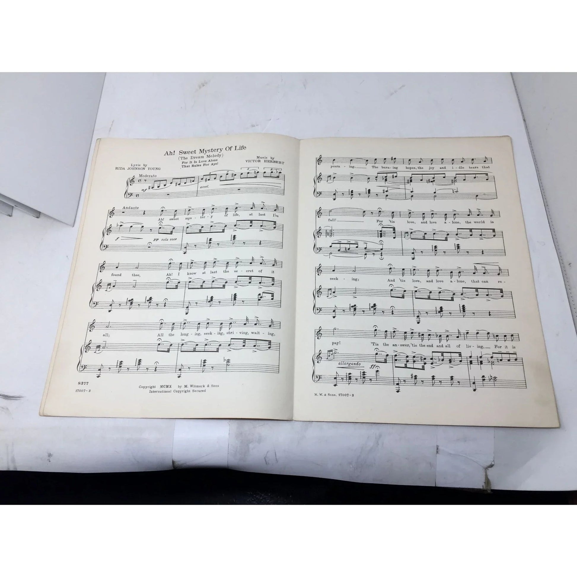 Ah! Sweet Mystery of Life (the dream melody) Sheet Music Book - A+ Stuff - SHEET MUSIC - A+ Stuff
