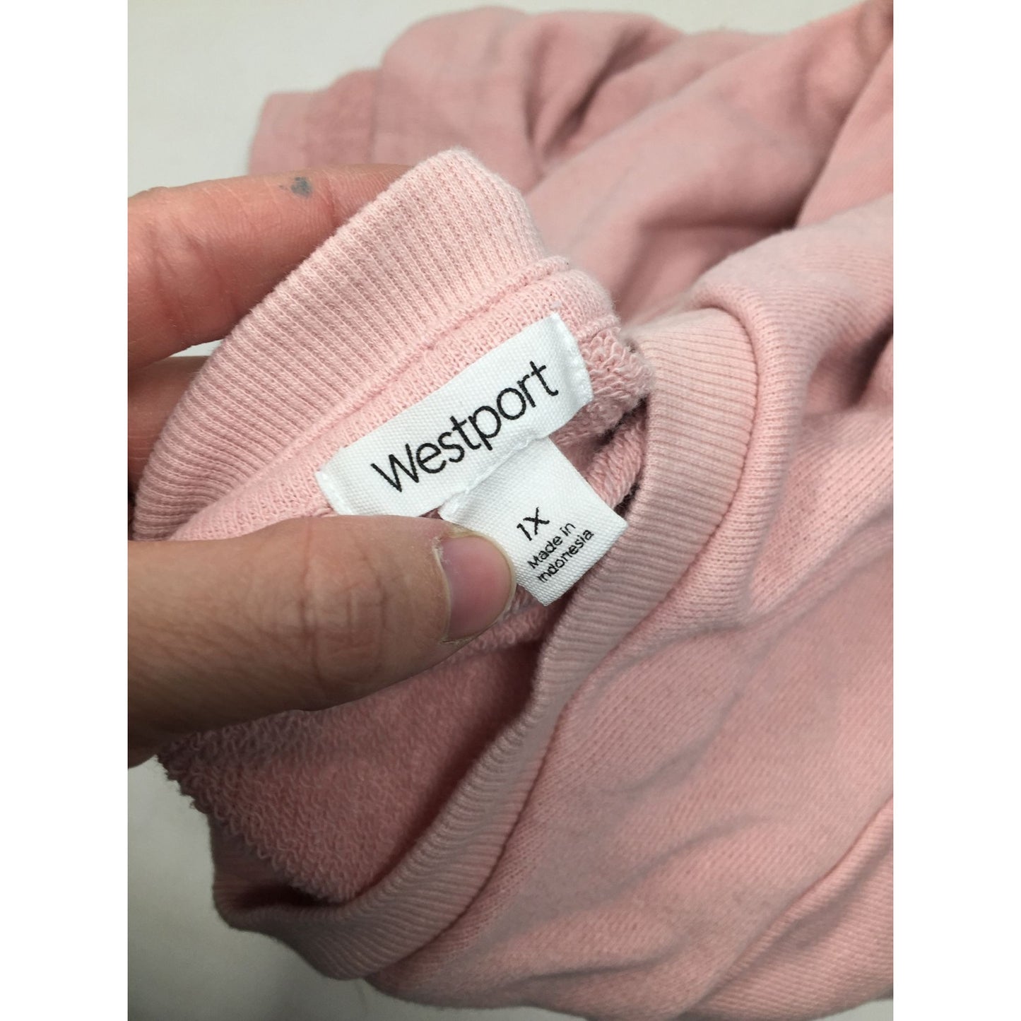 WOMENS WESTPORT SIZE 1X LONG SLEEVED PINK SHIRT