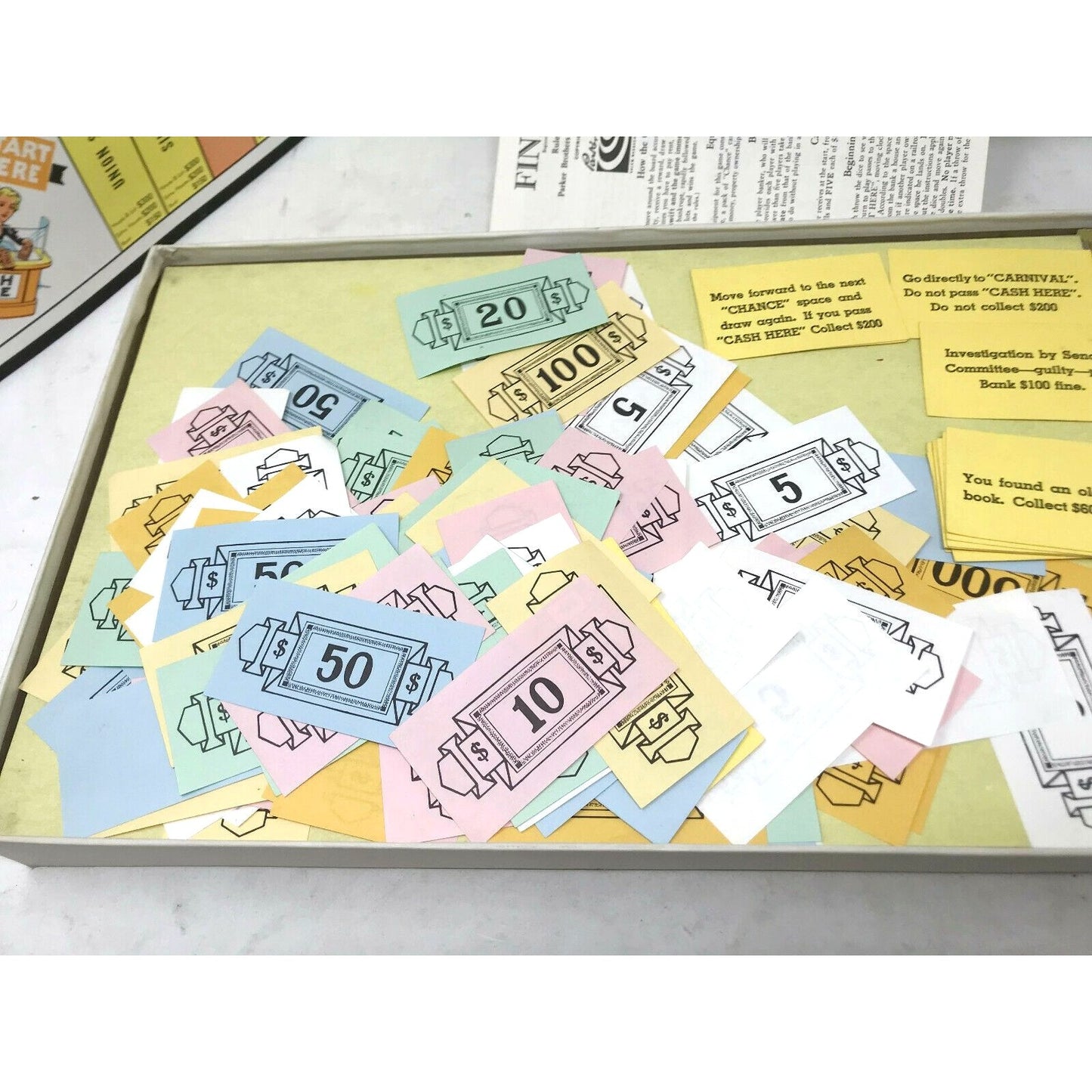 FINANCE Board GAME Parker Brothers 1958 Business Trading Family