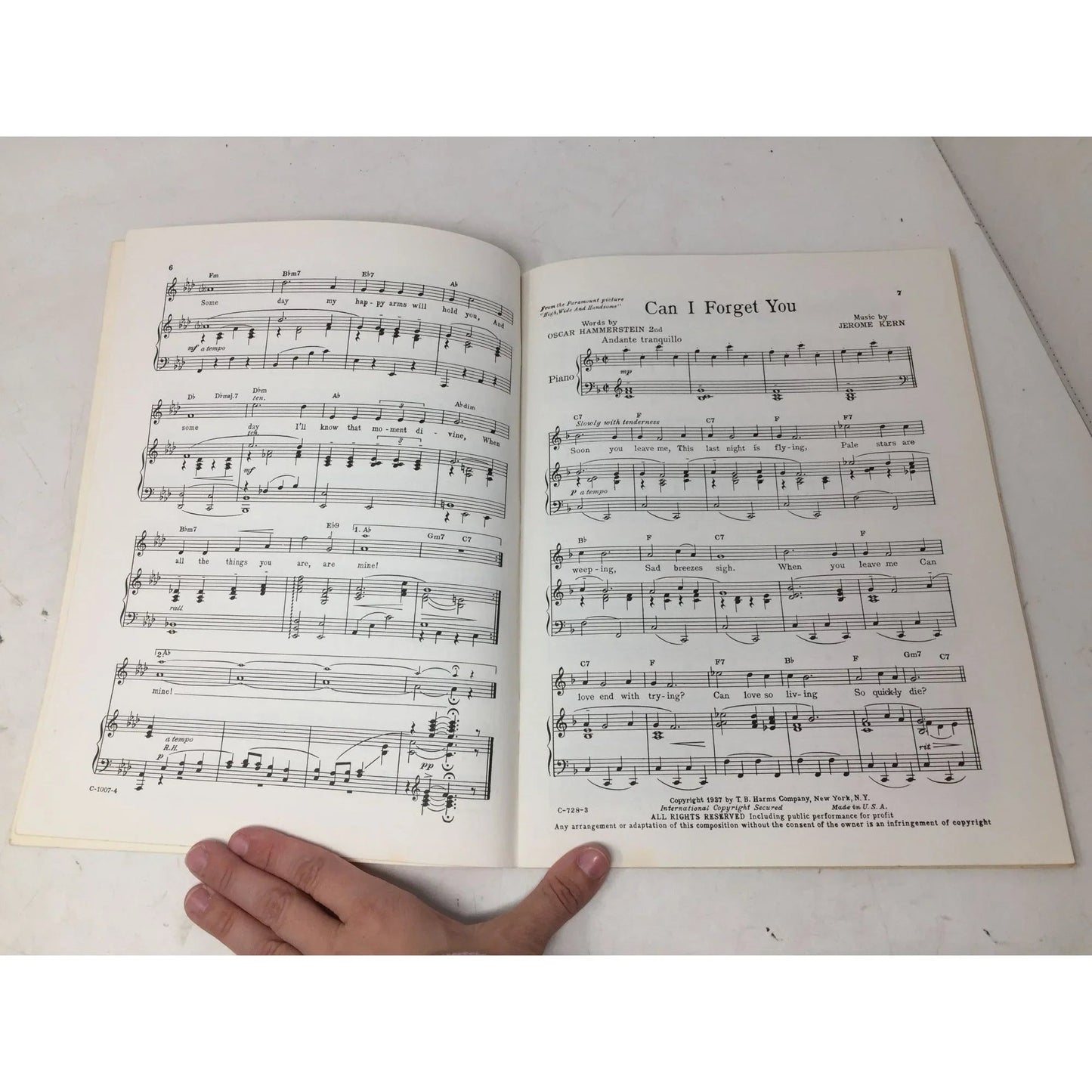 Album of Jerome Kern Songs Vintage Sheet Music - A+ Stuff - SHEET MUSIC - A+ Stuff