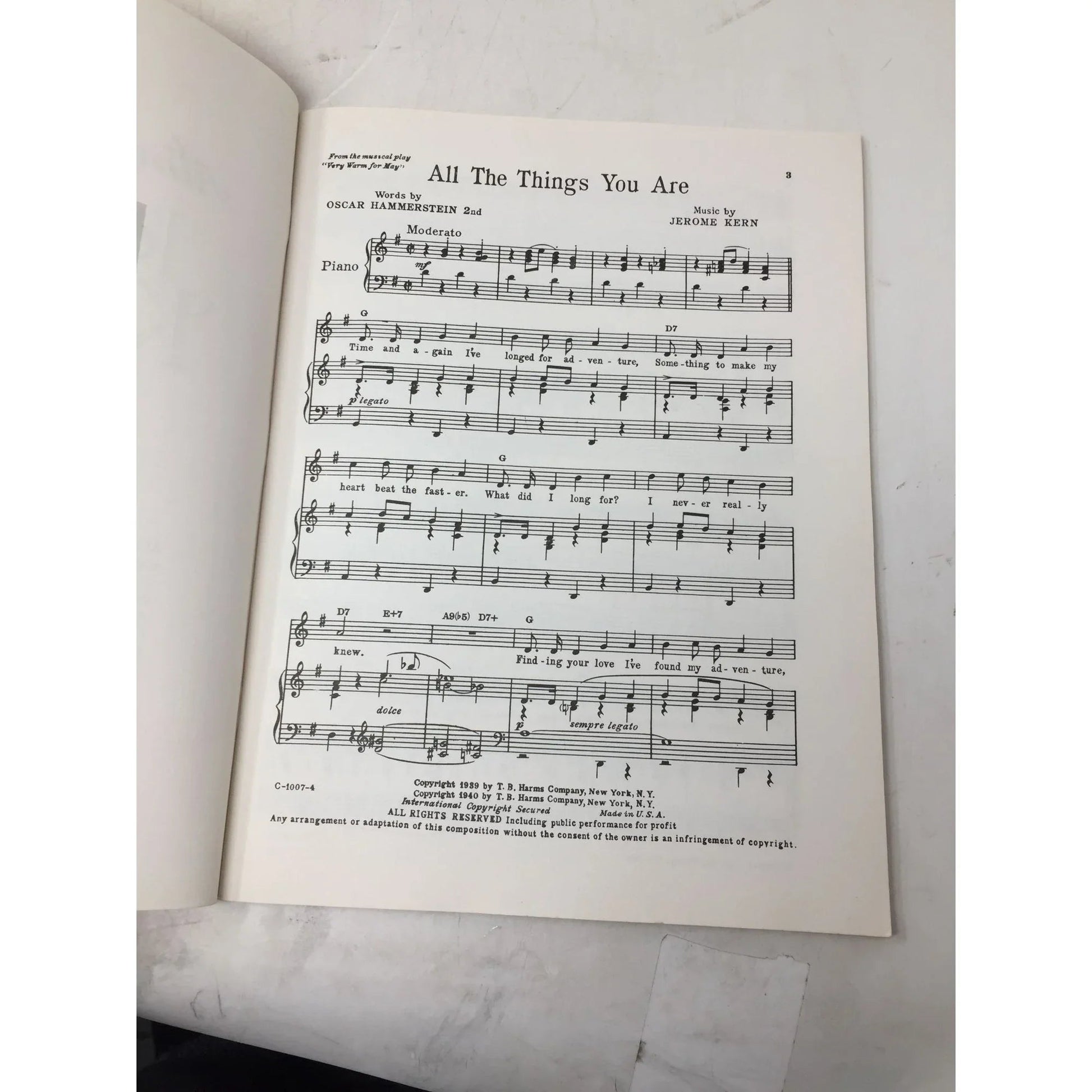 Album of Jerome Kern Songs Vintage Sheet Music - A+ Stuff - SHEET MUSIC - A+ Stuff