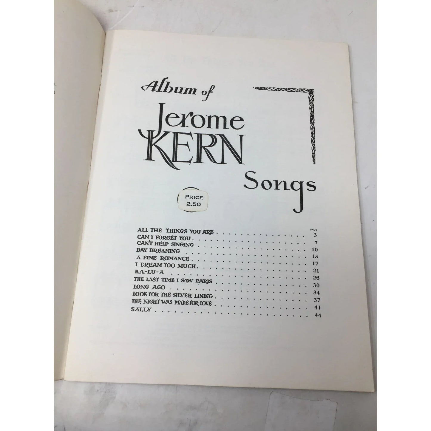 Album of Jerome Kern Songs Vintage Sheet Music - A+ Stuff - SHEET MUSIC - A+ Stuff
