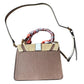ALDO Satchel Beige & Taupe Straw Flap Bag with Melon Pink Twilly - Aldo - satchel bag - A+ Stuff