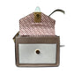 ALDO Satchel Beige & Taupe Straw Flap Bag with Melon Pink Twilly - Aldo - satchel bag - A+ Stuff