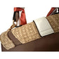 ALDO Satchel Beige & Taupe Straw Flap Bag with Melon Pink Twilly - Aldo - satchel bag - A+ Stuff