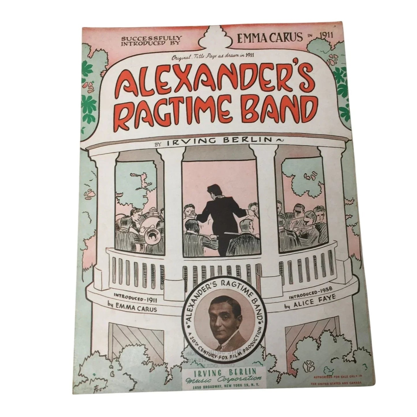 Alexanders Ragtime Band by Irving Berlin Vintage sheet music book - A+ Stuff - sheet music - A+ Stuff