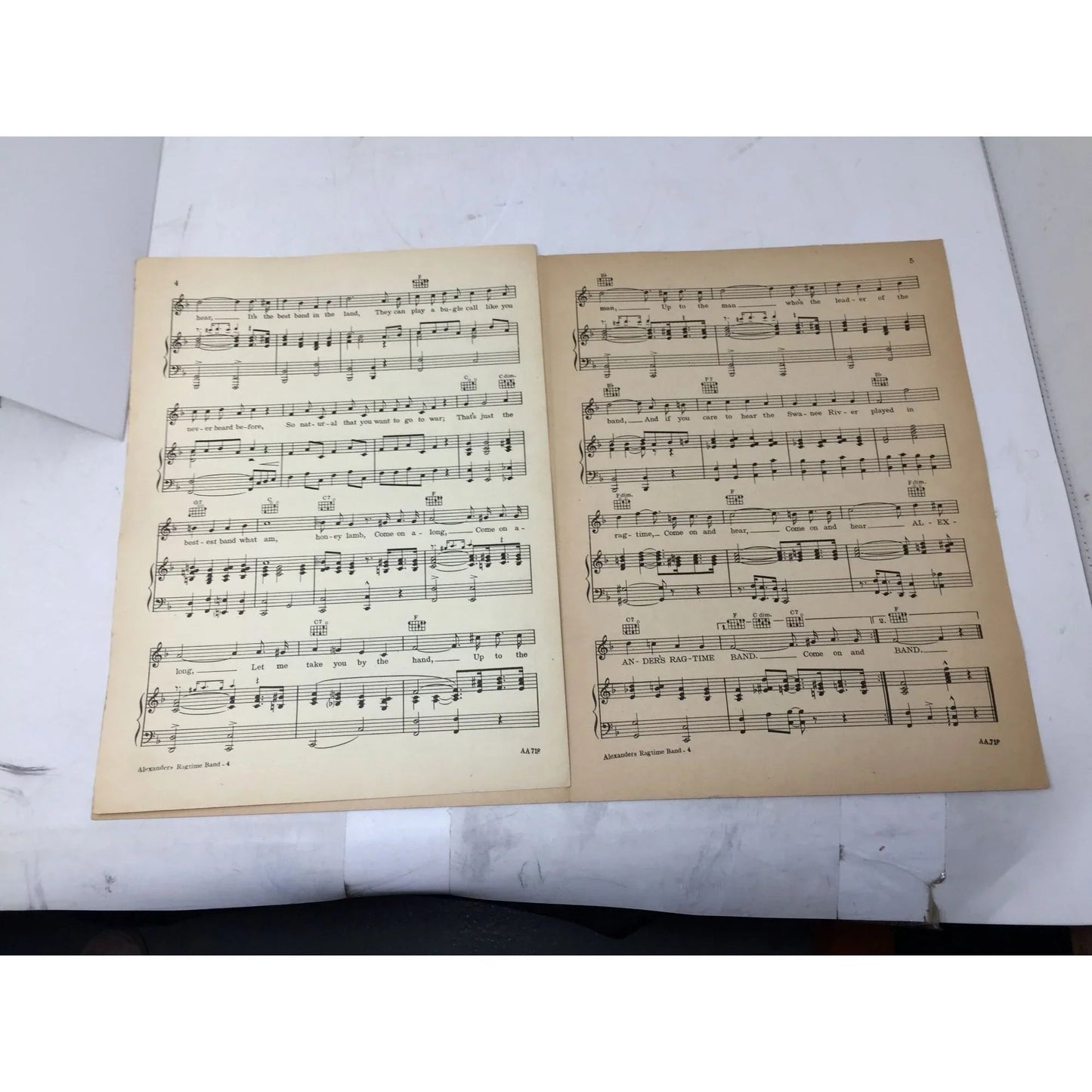 Alexanders Ragtime Band by Irving Berlin Vintage sheet music book - A+ Stuff - sheet music - A+ Stuff