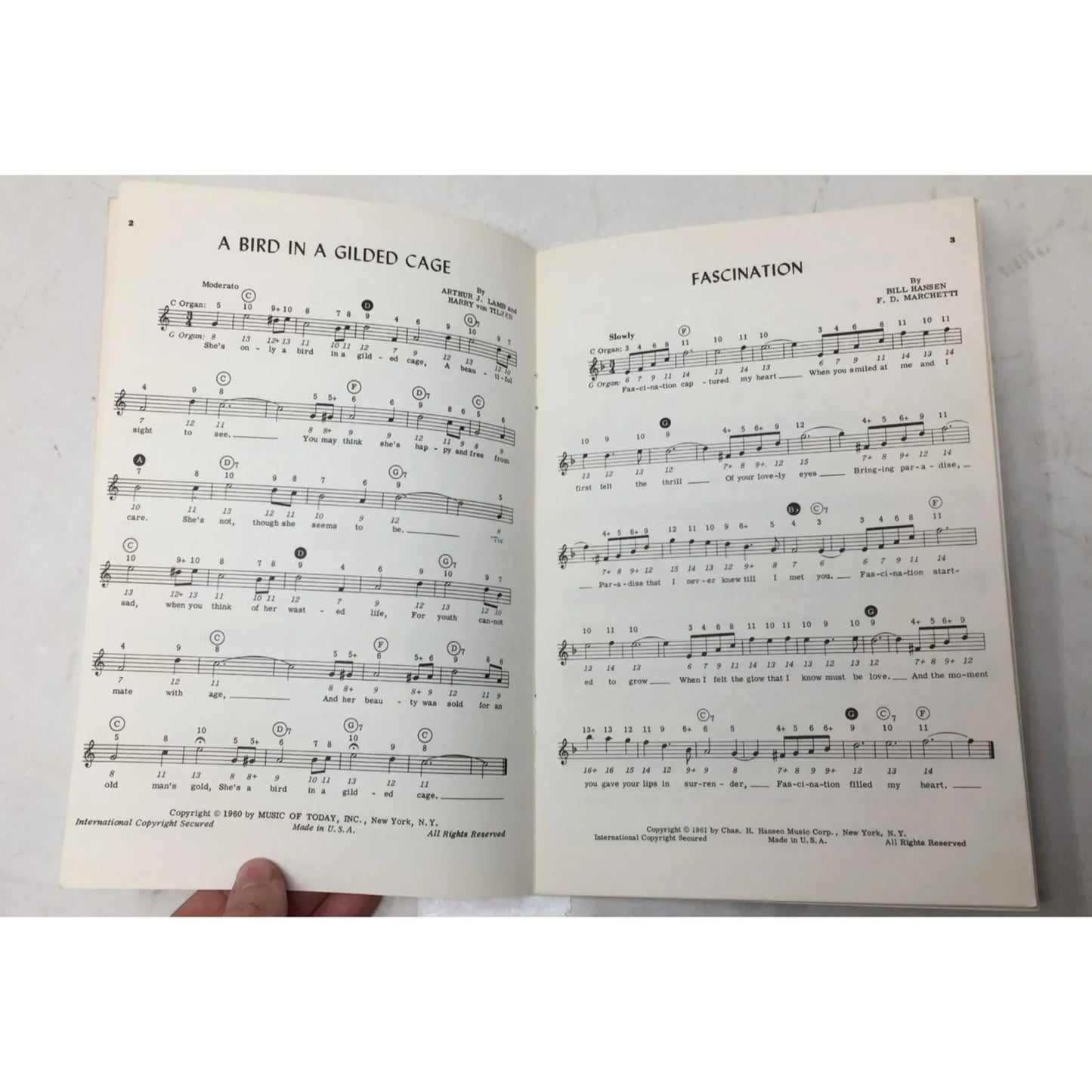 ALL AMERICAN RECORD HITS PORTABLE CHORD ORGAN - A+ Stuff - SHEET MUSIC - A+ Stuff