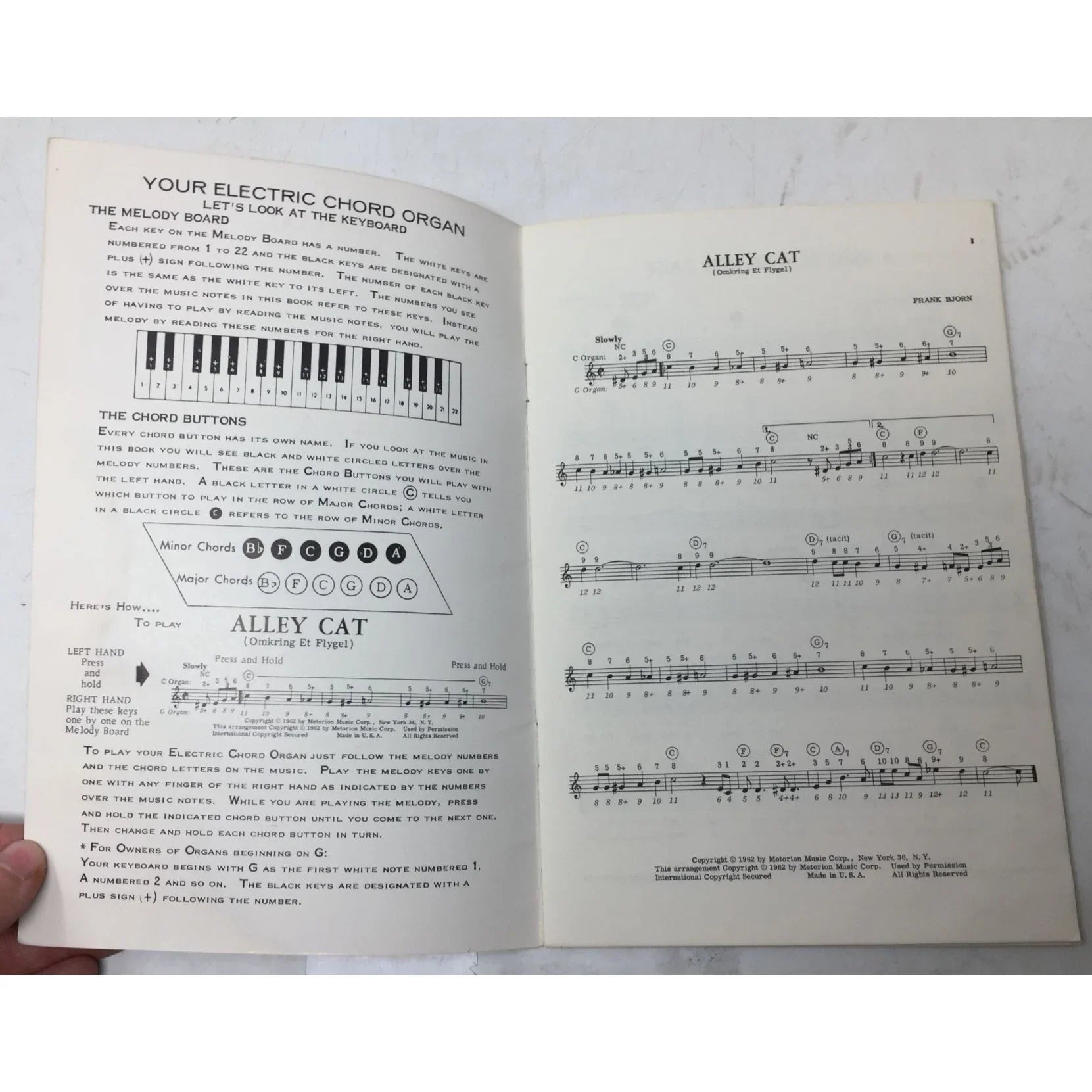 ALL AMERICAN RECORD HITS PORTABLE CHORD ORGAN - A+ Stuff - SHEET MUSIC - A+ Stuff