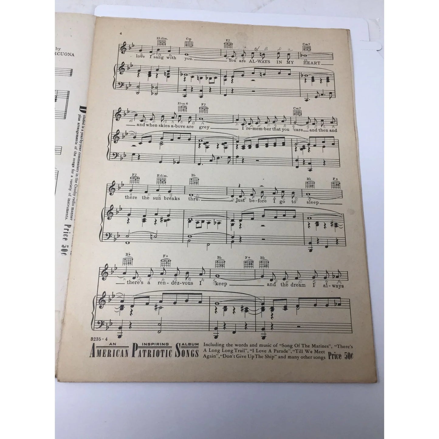 ''Always in my heart'' Vintage sheet music book - A+ Stuff - SHEET MUSIC - A+ Stuff