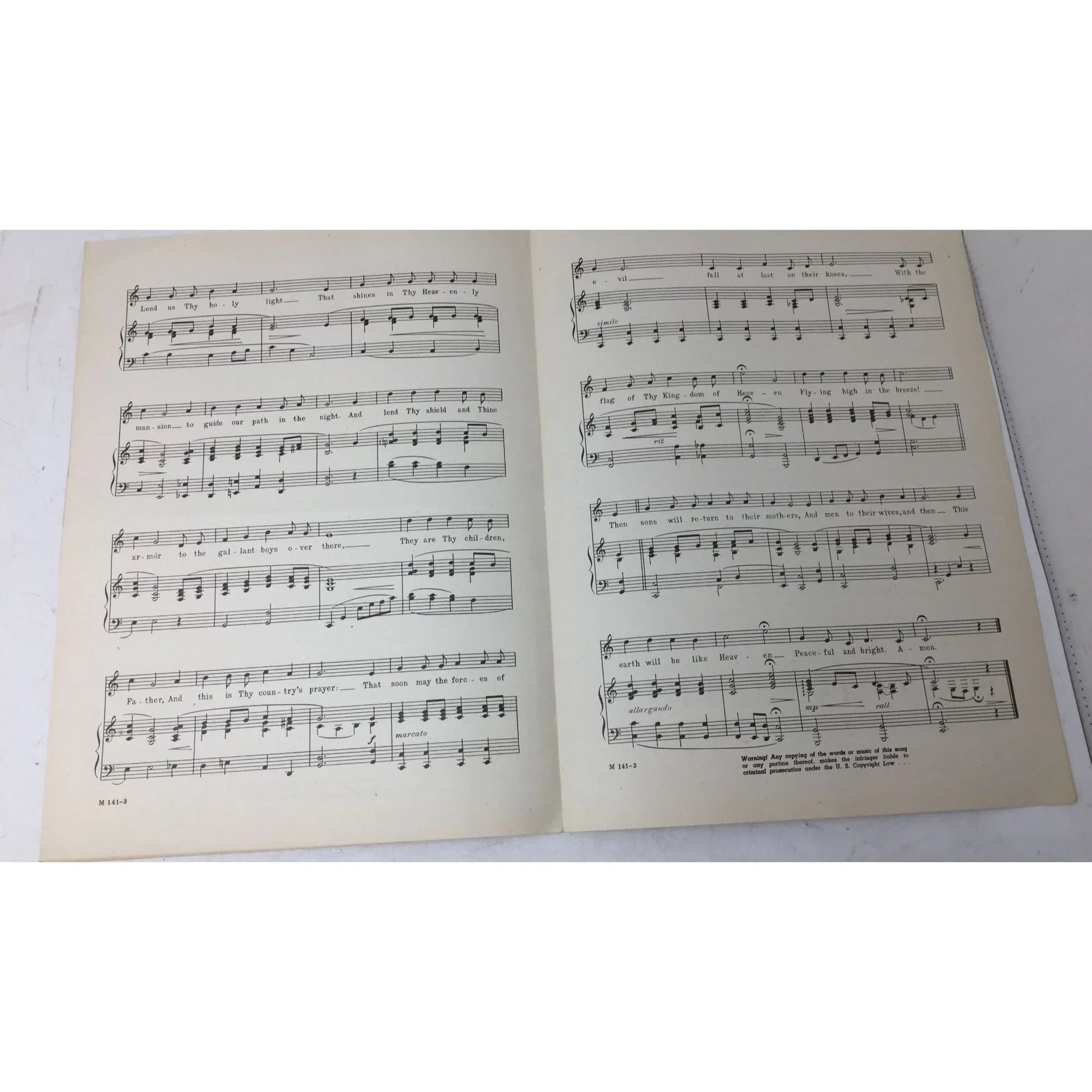 ''AMERICAN PRAYER'' Vintage 1942 Sheet music book - A+ Stuff - sheet music - A+ Stuff