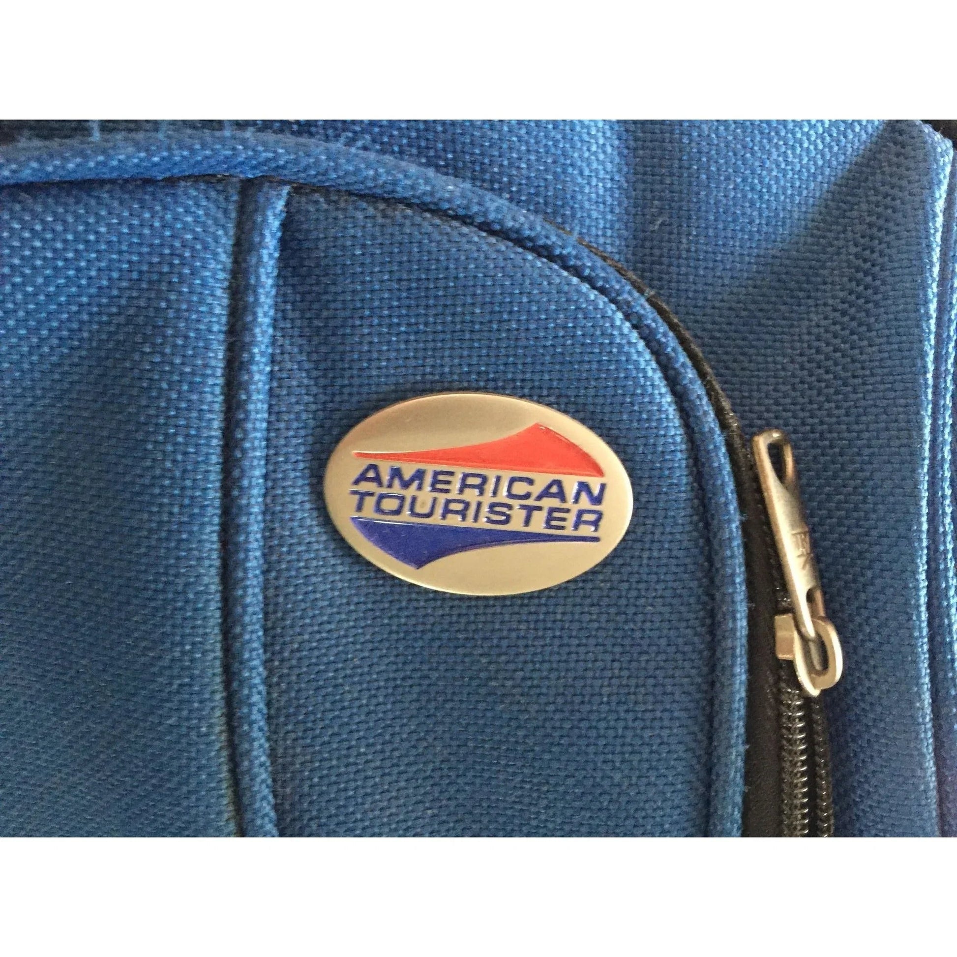 American Tourister Blue and Black Suitcase with Wheels - American Tourister - Luggage & Bags - A+ Stuff