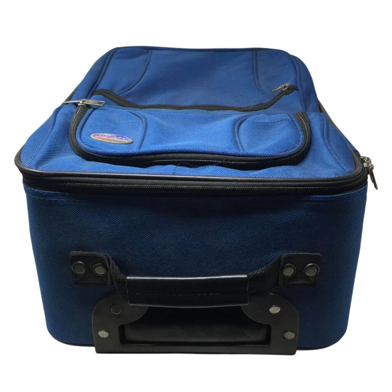 American Tourister Blue and Black Suitcase with Wheels - American Tourister - Luggage & Bags - A+ Stuff