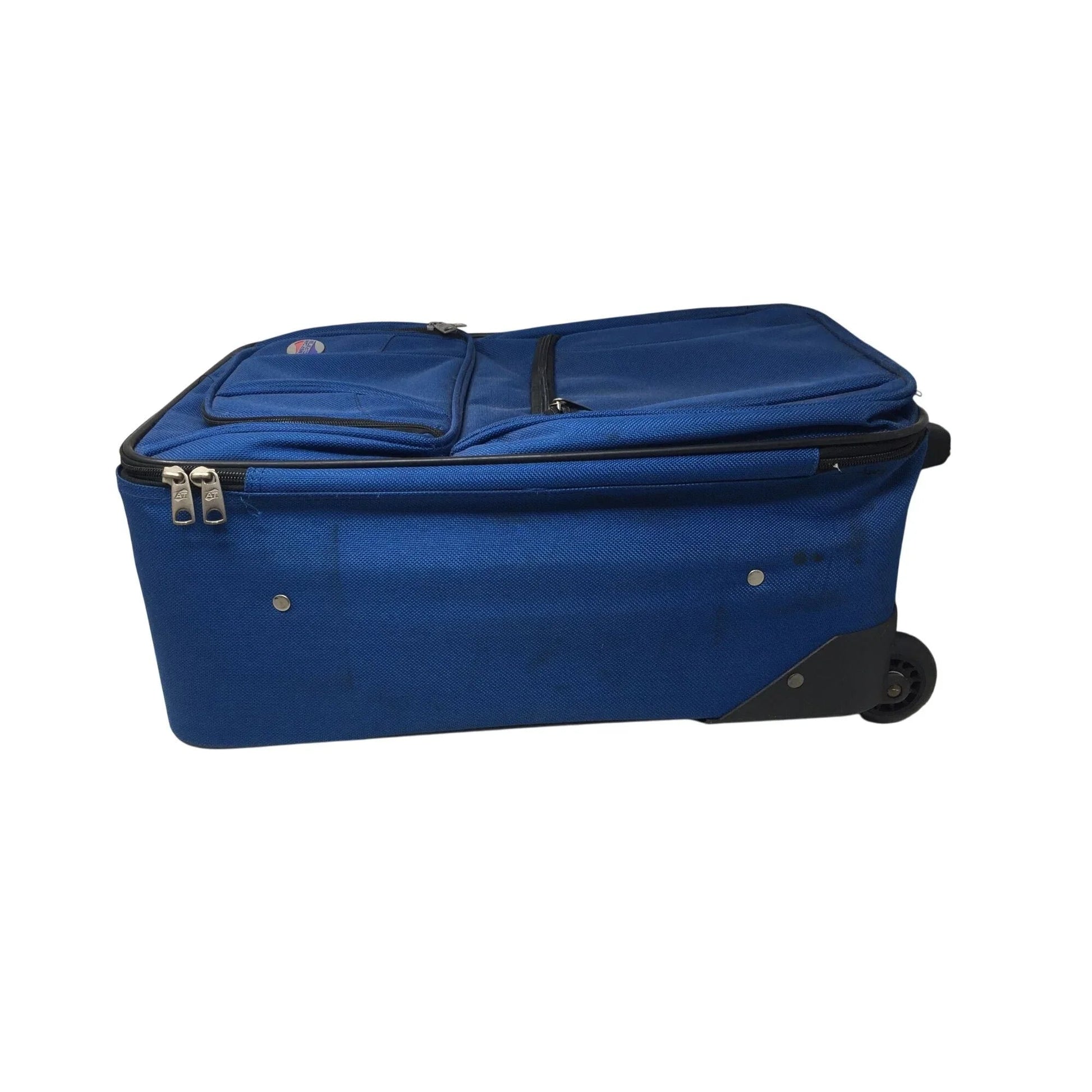 American Tourister Blue and Black Suitcase with Wheels - American Tourister - Luggage & Bags - A+ Stuff