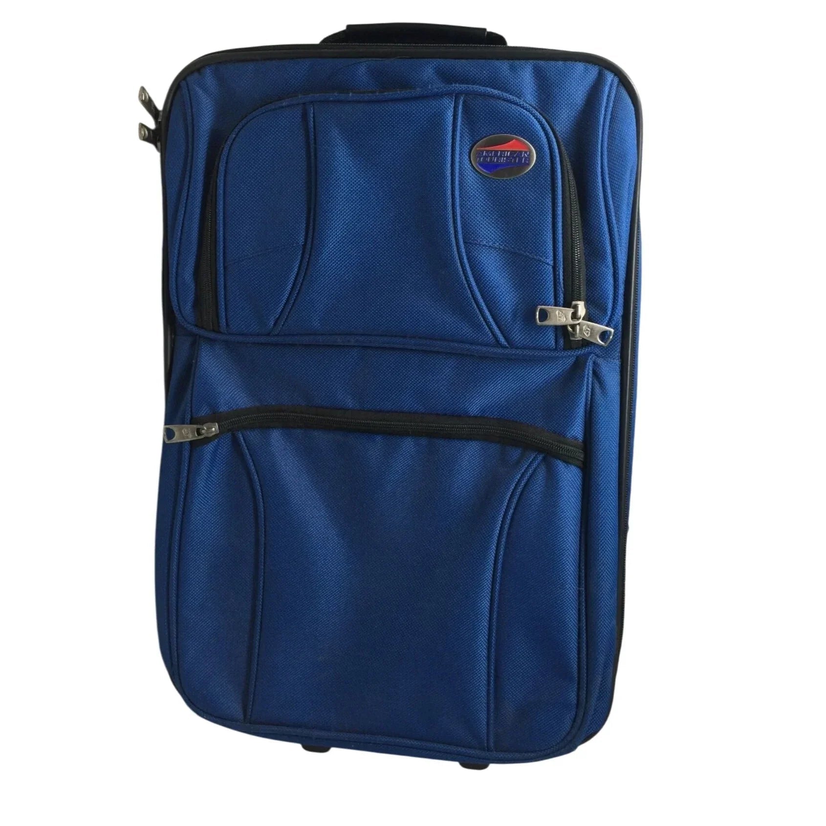 American Tourister Blue and Black Suitcase with Wheels - American Tourister - Luggage & Bags - A+ Stuff