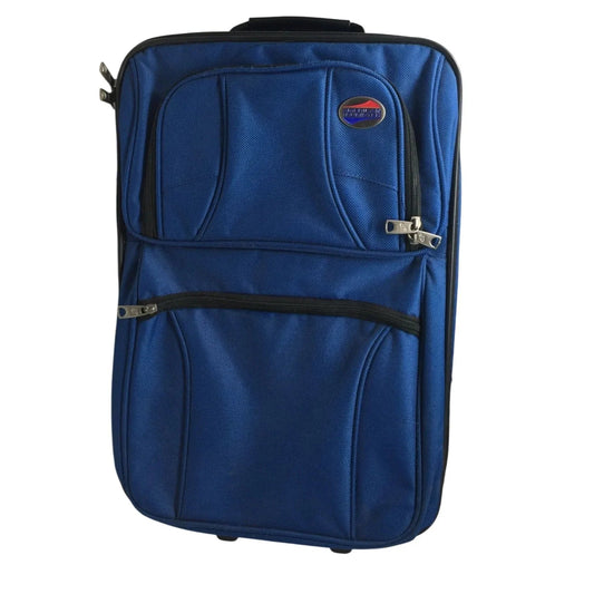 American Tourister Blue and Black Suitcase with Wheels - American Tourister - Luggage & Bags - A+ Stuff