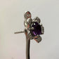 Amethyst Flower Stud Earrings with Beautiul (Removable) Rainbow Topaz Dangles - A+ Stuff - Earrings - A+ Stuff