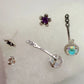 Amethyst Flower Stud Earrings with Beautiul (Removable) Rainbow Topaz Dangles - A+ Stuff - Earrings - A+ Stuff