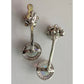 Amethyst Flower Stud Earrings with Beautiul (Removable) Rainbow Topaz Dangles - A+ Stuff - Earrings - A+ Stuff