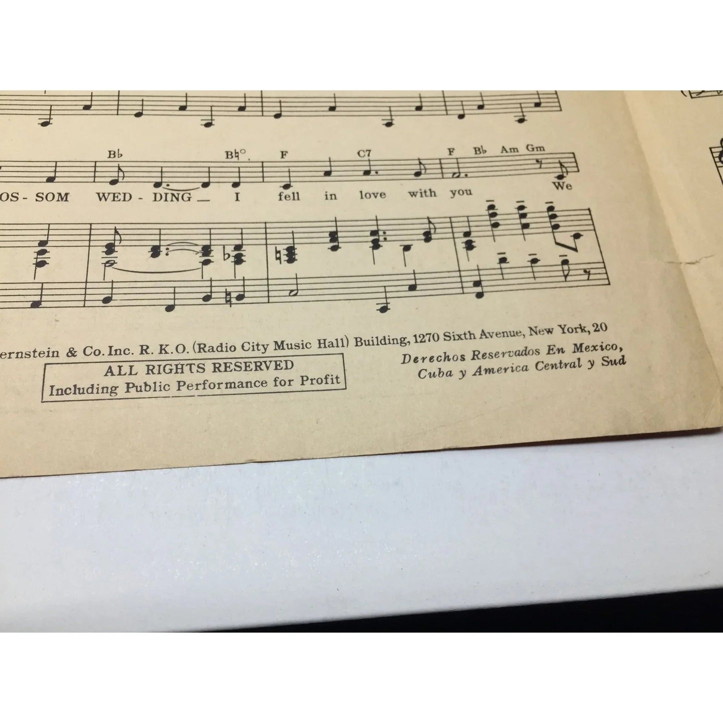 An Apple Blossom Wedding Vintage Sheet music - A+ Stuff - SHEET MUSIC - A+ Stuff