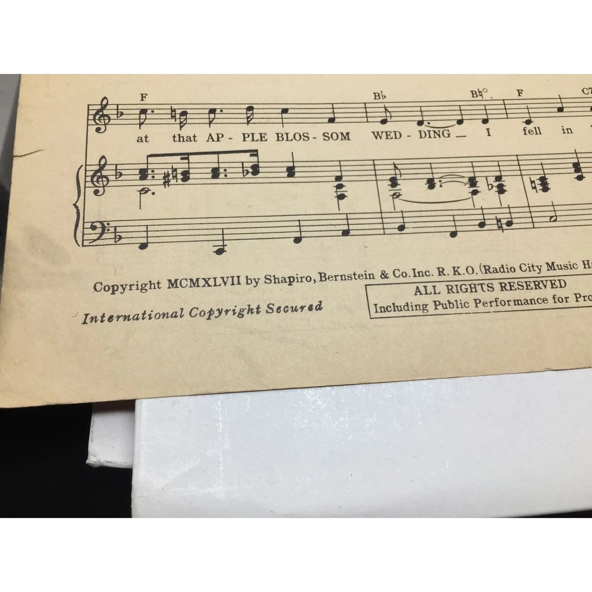 An Apple Blossom Wedding Vintage Sheet music - A+ Stuff - SHEET MUSIC - A+ Stuff