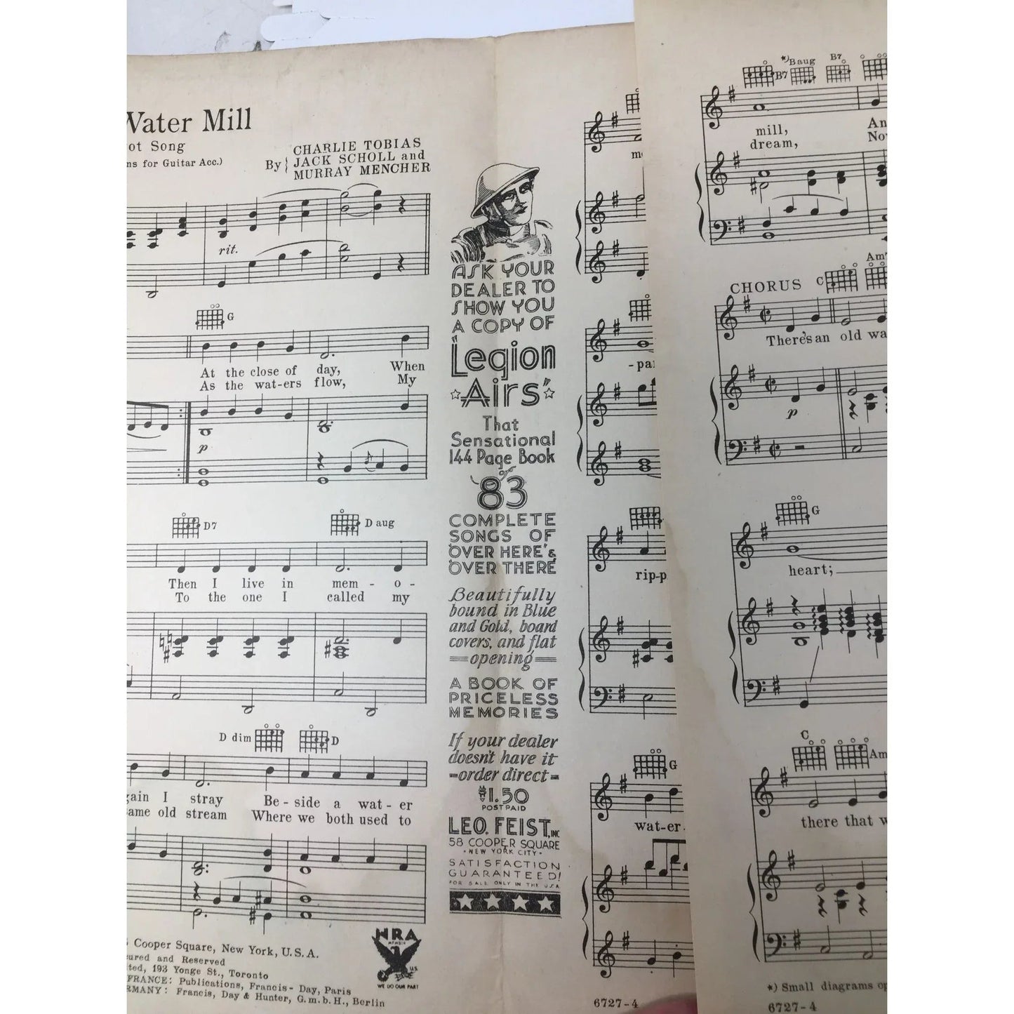 ''An Old Water Mill'' by Charlie Tobias, Jack Scholl, and Murray Mencher - A+ Stuff - SHEET MUSIC - A+ Stuff
