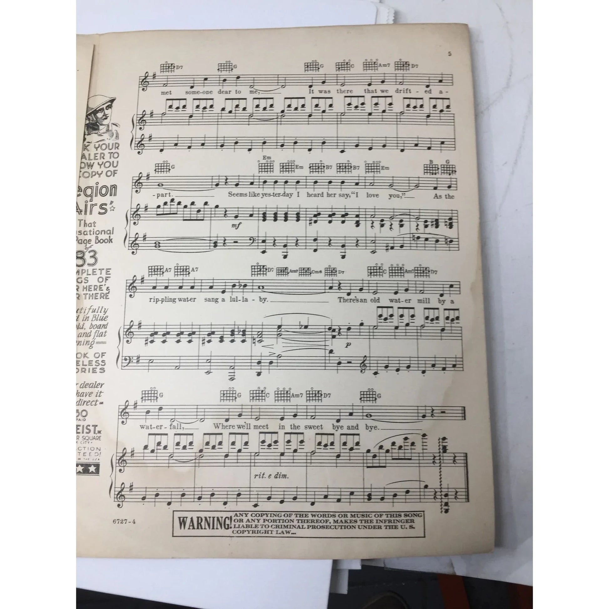 ''An Old Water Mill'' by Charlie Tobias, Jack Scholl, and Murray Mencher - A+ Stuff - SHEET MUSIC - A+ Stuff