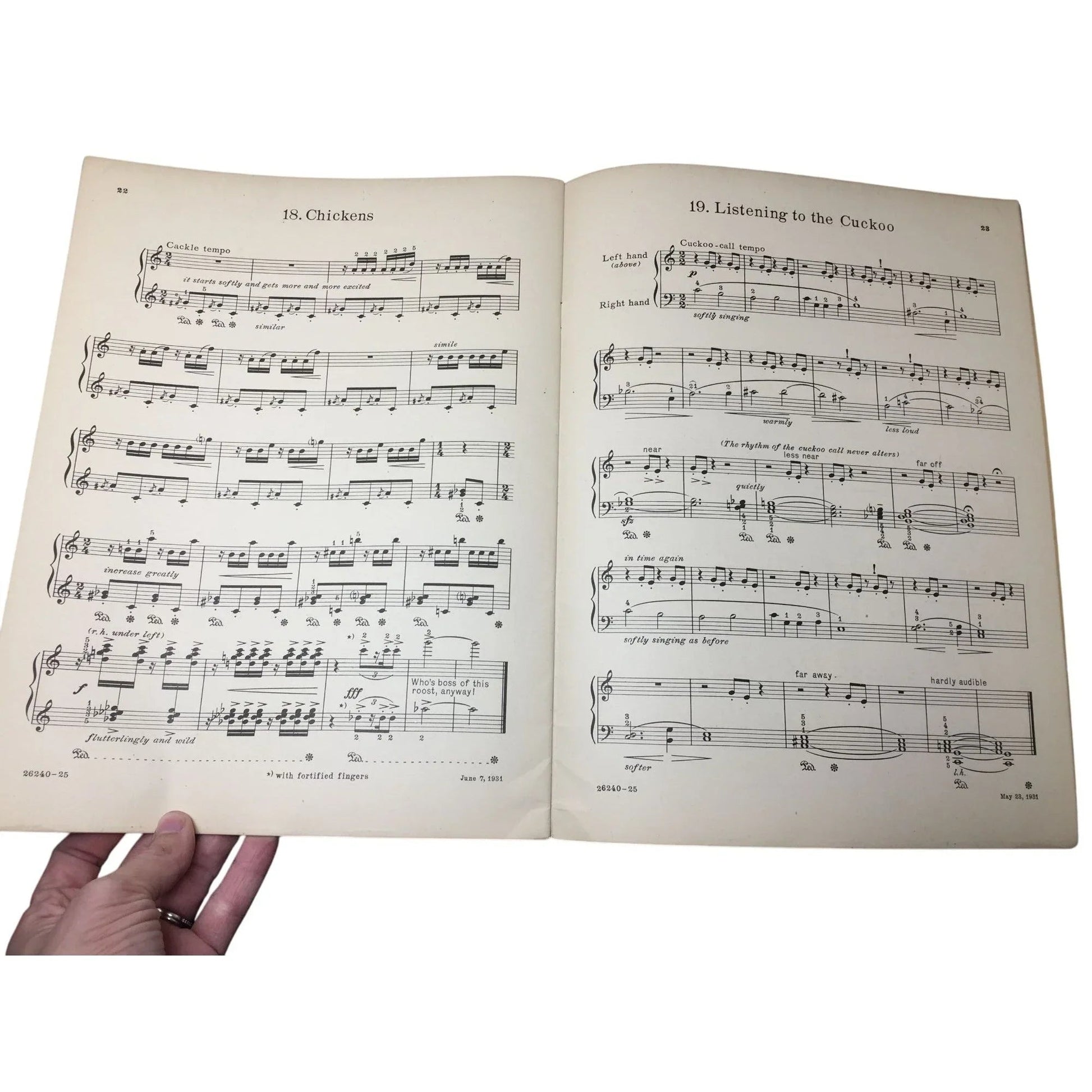 ''Animal Pictures'' Twenty Piano Pieces by Rudolph Ganz - A+ Stuff - SHEET MUSIC - A+ Stuff