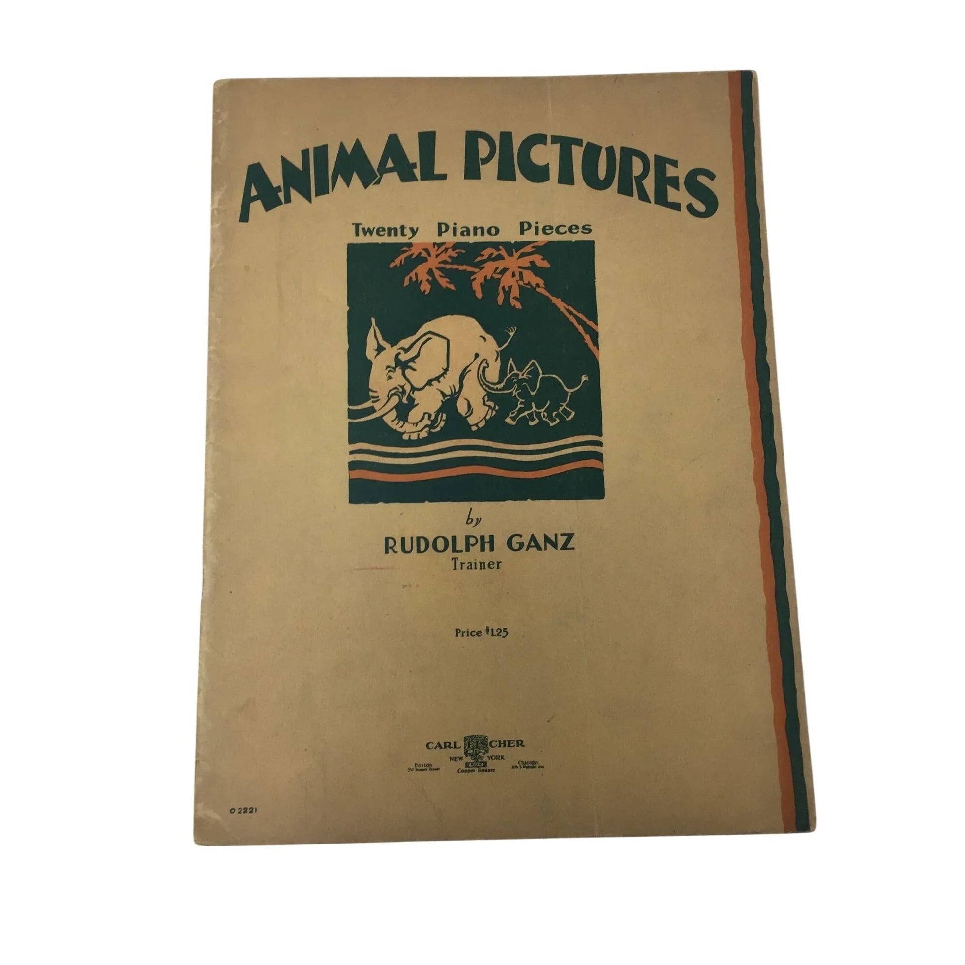 ''Animal Pictures'' Twenty Piano Pieces by Rudolph Ganz - A+ Stuff - SHEET MUSIC - A+ Stuff