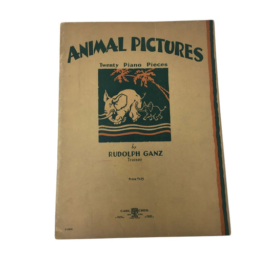 ''Animal Pictures'' Twenty Piano Pieces by Rudolph Ganz - A+ Stuff - SHEET MUSIC - A+ Stuff