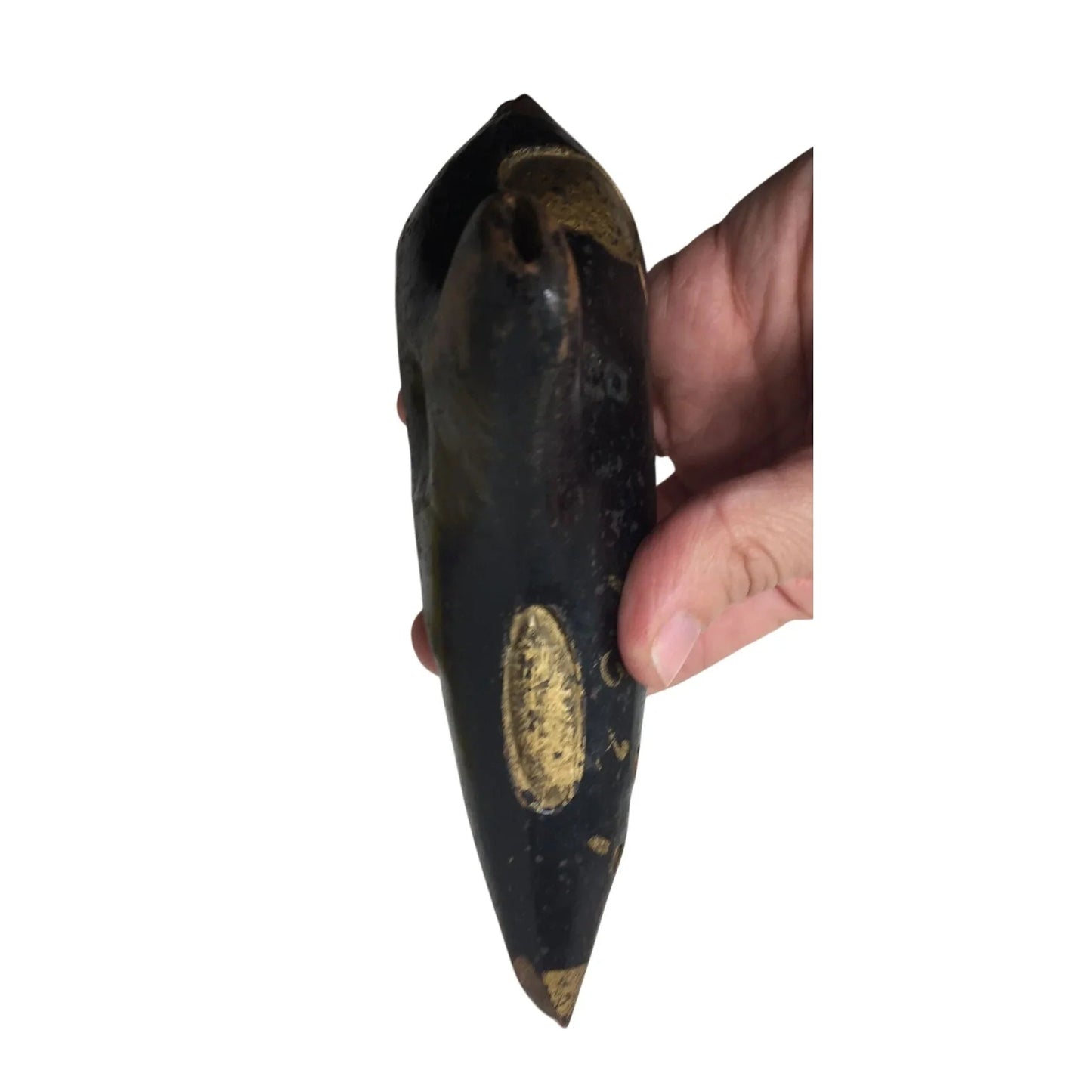 Antique Black and Gold Ocarina Musical Instrument with holes in it - A+ Stuff - Collectibles - A+ Stuff