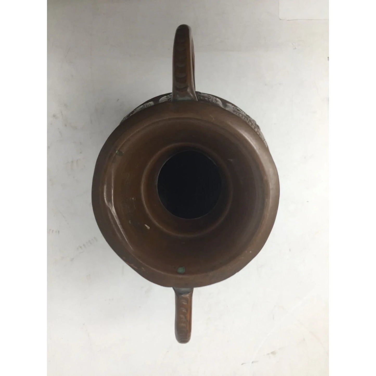 Antique Engraved Copper Jug Pitcher With Two Handles - A+ Stuff - Serving Pitchers & Carafes - A+ Stuff