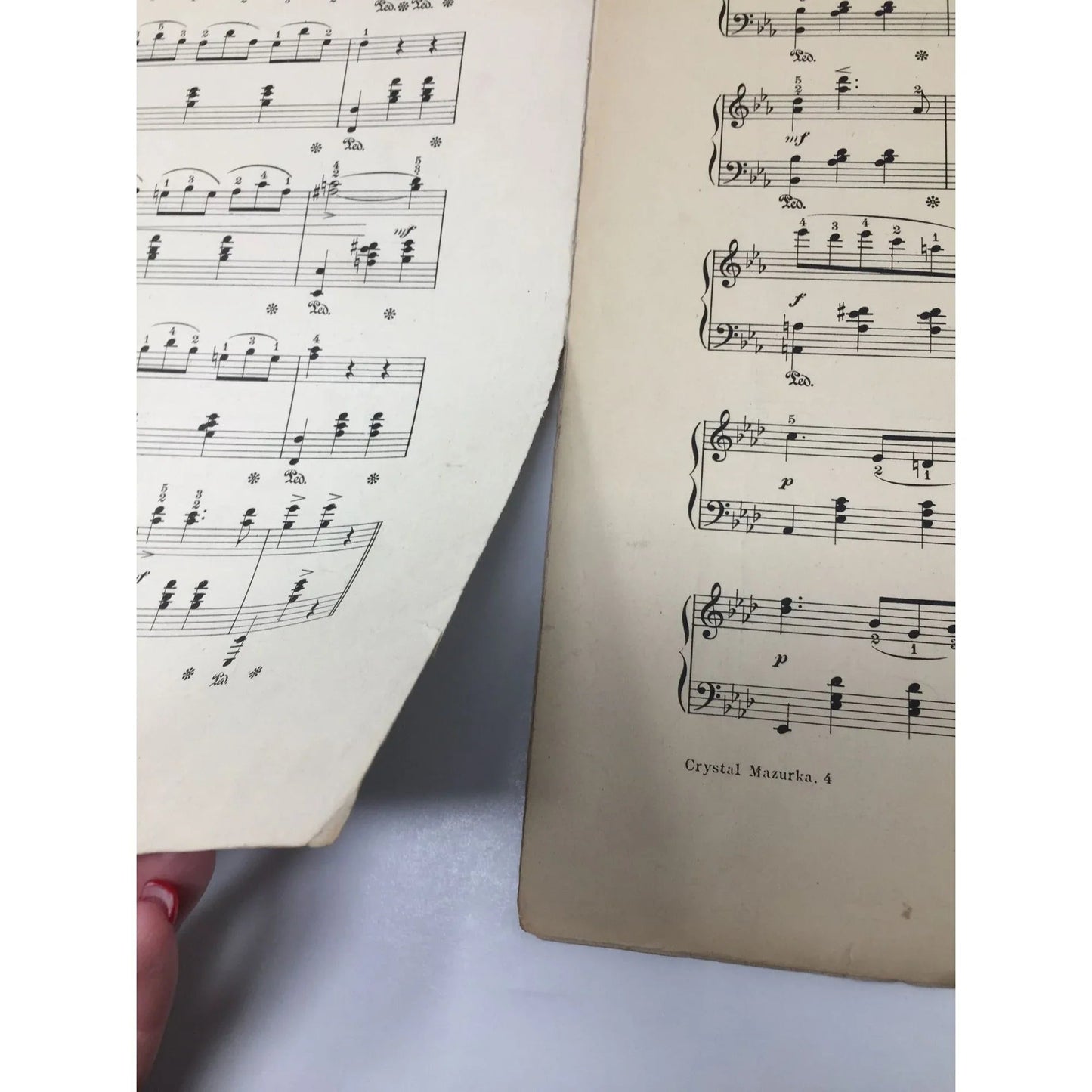 Antique Sheet Music Book - ''CRYSTAL MAZURKA BRILLIANTE'' - A+ Stuff - SHEET MUSIC - A+ Stuff