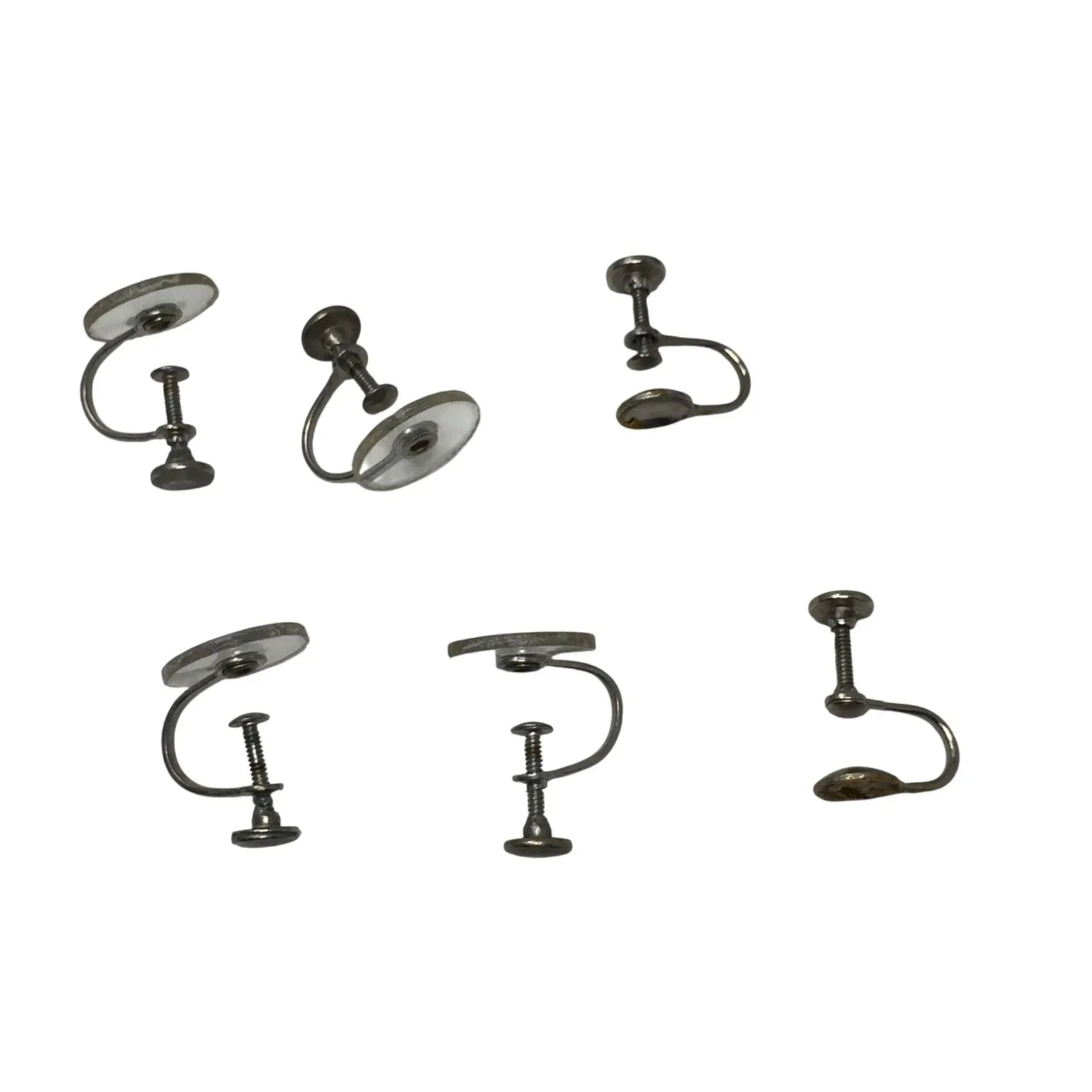 Antique Vintage Silver Tone Screw Back Earrings for Unpierced Ears - A+ Stuff - Earrings - A+ Stuff