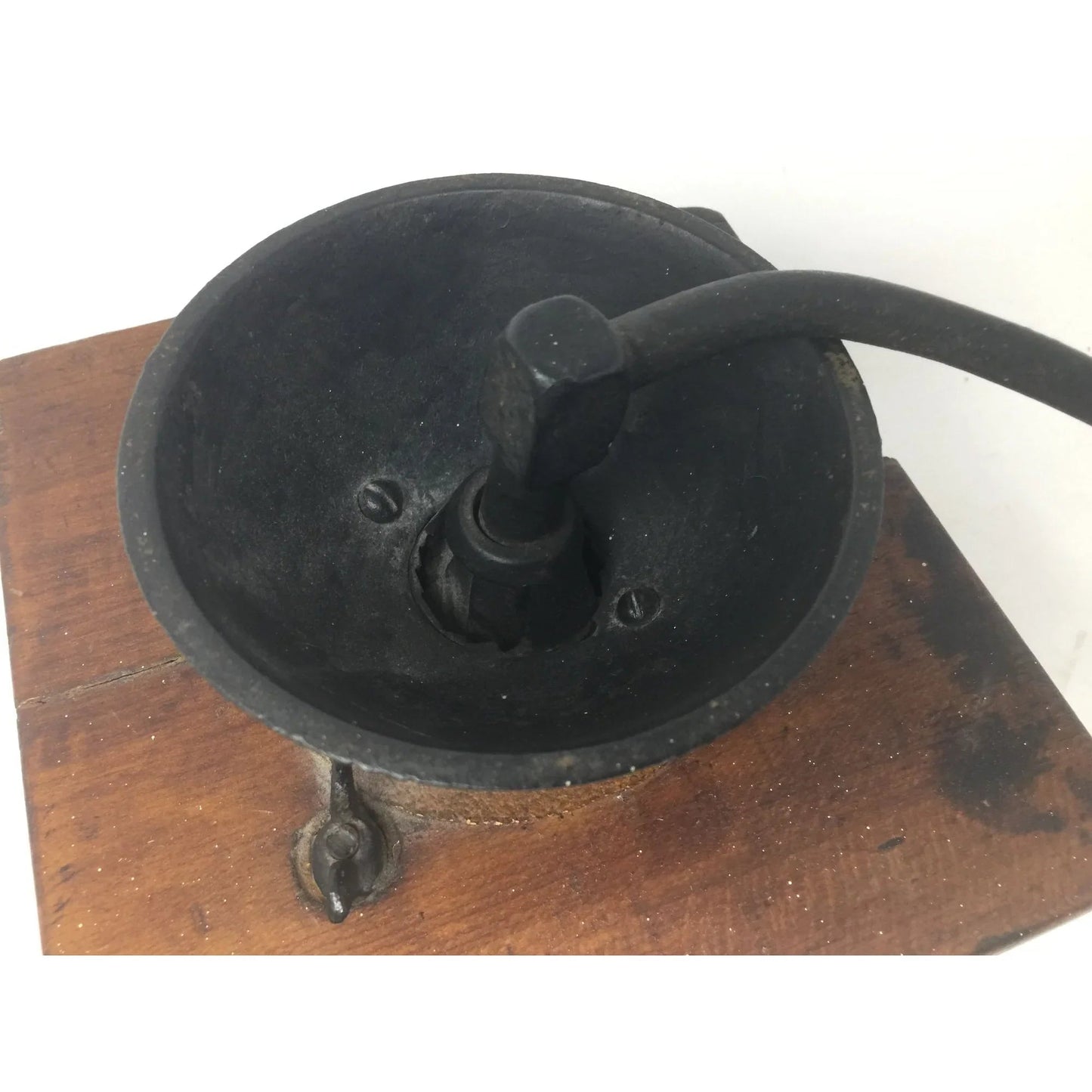 Antique Wood and Cast Iron Manuel Coffee Grinder - A+ Stuff - primitive kitchen tools - A+ Stuff