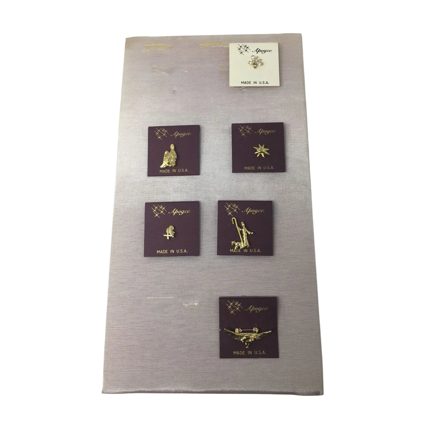 Apogee Religious Metal Christmas Story Gold Tone Pins (6) - apogee - pin - A+ Stuff