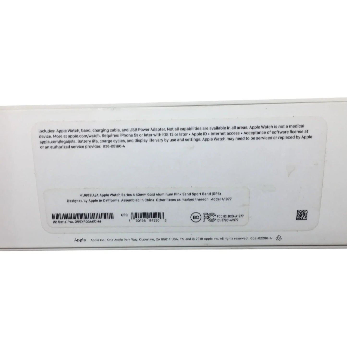 Apple Watch Series 4 40mm Gold Aluminum Pink Sand Sports Band (Watch is Cracked - See pictures) - apple - Watches - A+ Stuff